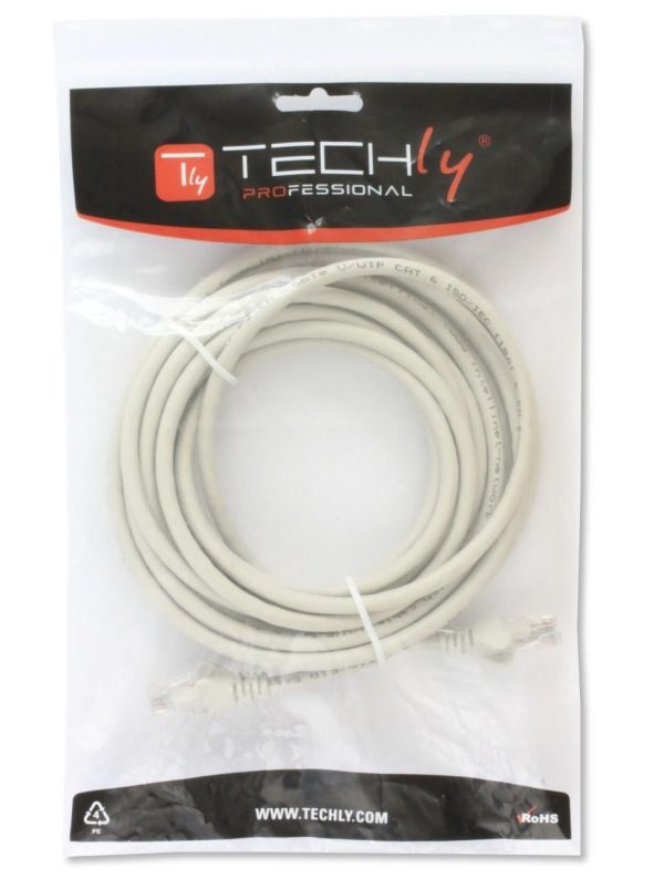 Cavo di rete Patch in CCA Cat.6 Bianco UTP 10m TECHLY PROFESSIONAL - immagine 2