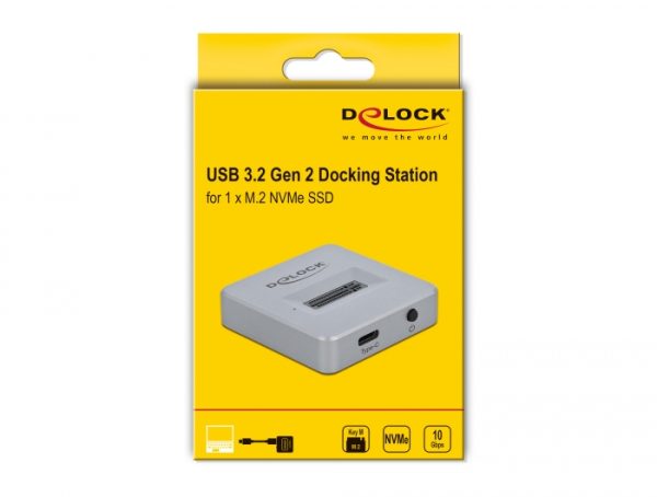 Docking Station per SSD M.2 NVMe PCIe SSD con USB Type-C™ Femmina DELOCK - immagine 2