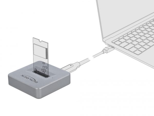 Docking Station per SSD M.2 NVMe PCIe SSD con USB Type-C™ Femmina DELOCK - immagine 4