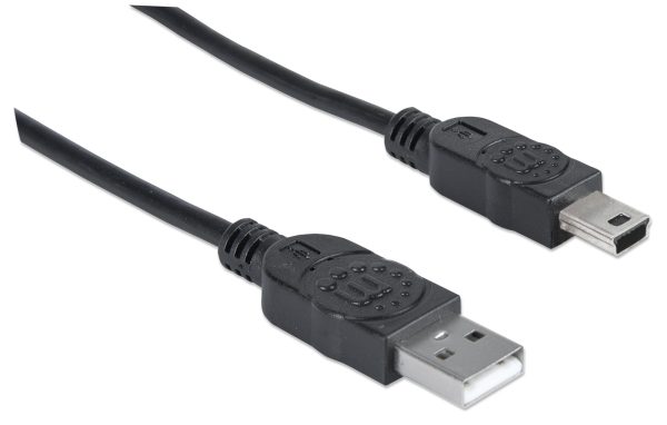 Cavo USB 2.0 A/mini B 5 pin 1,8m Nero MANHATTAN - immagine 3