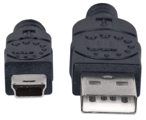 Cavo USB 2.0 A/mini B 5 pin 1,8m Nero MANHATTAN - immagine 4