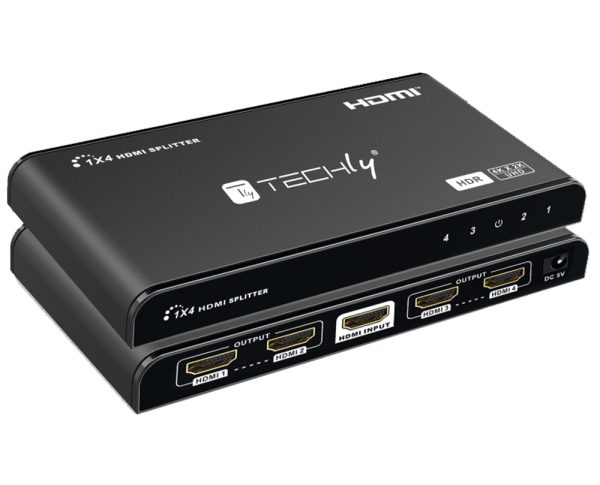 Splitter HDMI 4K 60Hz HDR 3D 4 vie TECHLY - immagine 3